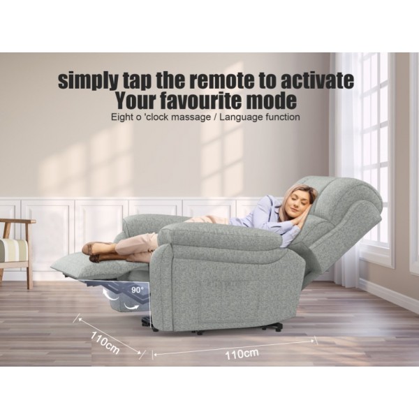 BareTay Lift Chair Recliners for Elderly, Recliner Chair with Massage&Heat, Extended Footrest, Oversized Recliners Armchair Lounge Sofa with Type C+USB Ports